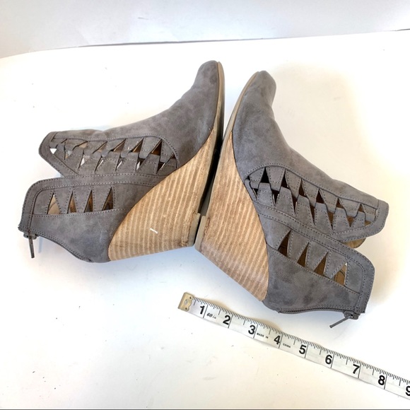 REPORT Gray Wedge Cut Out Booties—SZ. 7.5-8 - Picture 9 of 14